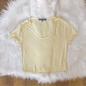 Shore light yellow crop top